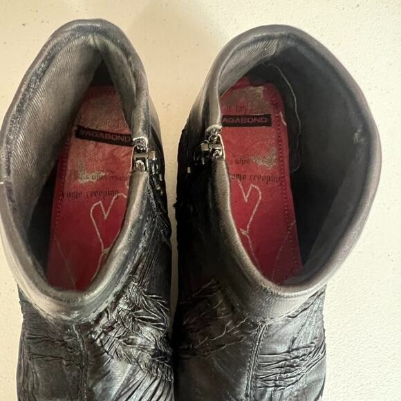 VagaBond Women's Boots Size US 10.5 EU 41 Leather Black Wingtip J Toe - Picture 11 of 15